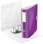 Pákový pořadač Leitz WOW 180° - A4, celoplastový, šíře hřbetu 8,2 cm, purpurový