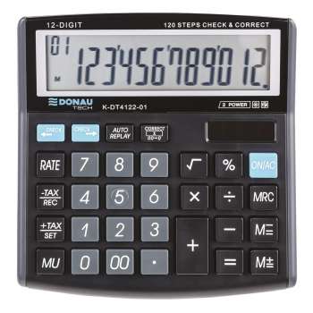 Stolní kalkulačka DONAU TECH, K-DT4122 - 12-míst, černá