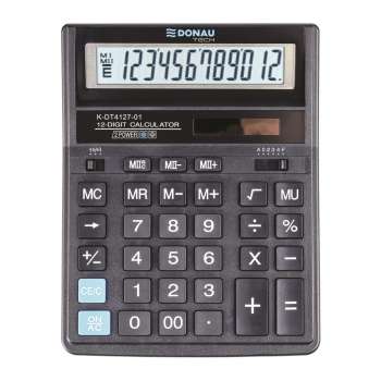 Stolní kalkulačka DONAU TECH, K-DT4127 - 12-míst, černá