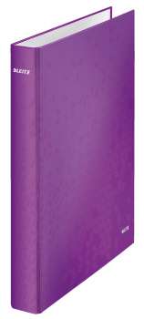 2kroužkový pořadač Leitz WOW - A4, 4 cm, laminovaný karton, purpurový