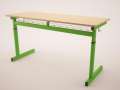 Žákovský stůl Junior II - dvoumístný, výška 71-82 cm, zelený