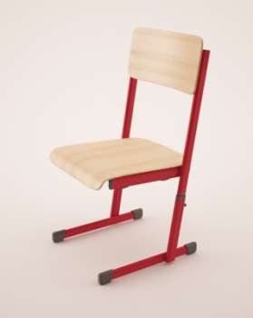 Žákovská židle Junior - 43 - 46 cm, červená