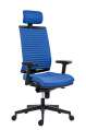 Kancelářská židle Omnia Ribbed - s podhlavníkem, modrá
