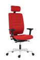 Kancelářská židle Eclipse - s podhlavníkem, synchronní, červená