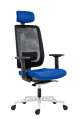 Kancelářská židle Eclipse Net - s podhlavníkem, synchronní, modrá