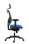 Kancelářská židle Skill - s podhlavníkem, synchronní, modrá