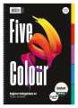 Blok COLLEGE 5COLOUR A4 - A4, 100 listů, BV spirálová, čtverečkovaný, 5 barev x 20 listů