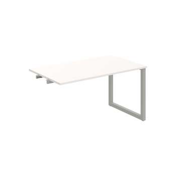 Jednací stůl Hobis Uni UJ O 1400 R - bílý/šedý, podélné řetězení