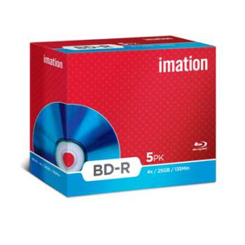 Disk BD-R Blu-ray Imation - standard box, 5 ks