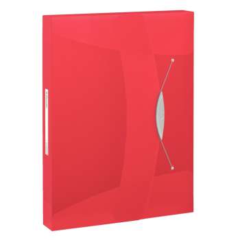 Box na spisy s gumičkou Esselte VIVIDA - A4, červený, 4,0 cm