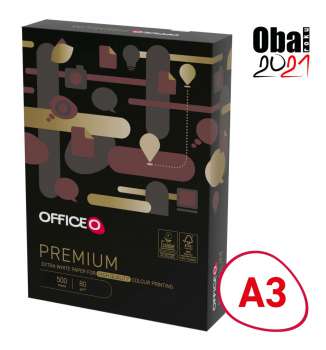 Kancelářský papír OFFICEO Premium A3 - 80 g/m2, CIE 170, 500 listů