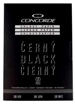 Uhlový papír Concorde, A4 - 25 listů černá