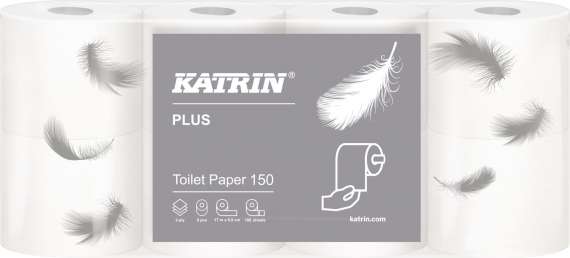 Toaletní papír Katrin - 3vrstvý, bílý, 8 ks