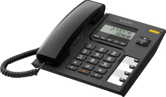 Stolní telefon Alcatel Temporis 56 - paměť 58 čísel příchozích a 10 odchozích hovorů, černý