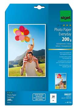 Fotopapír Sigel - A4, 200g/m2, lesklý, 20 listů