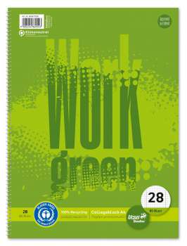 Blok s boční vazbou College Ursus A4, čtverečkovaný - okrajová linka, 80 listů