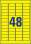 Velmi odolné polyesterové etikety Avery Zweckform - žluté, 45,7 x 21,2 mm, 960 ks