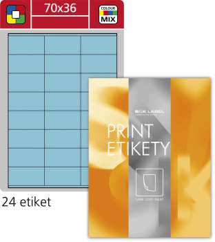 Univerzální etikety S&K Label - modré, 70 x 36 mm, 2 400 ks