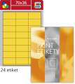 Univerzální etikety S&K Label - žluté, 70 x 36 mm, 2 400 ks