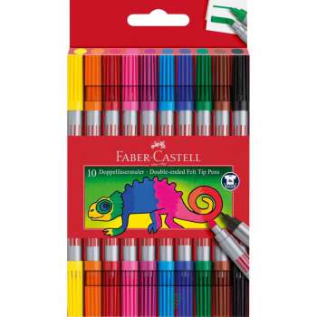 Oboustranné fixy Faber-Castell - sada 10 barev
