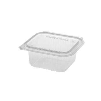 Plastové misky s víčkem - kompostovatelné, 250 ml, 700 ks