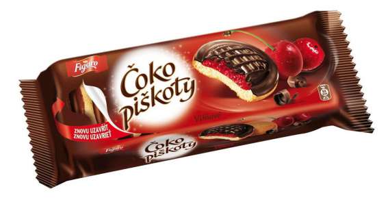 Čokopiškoty Figaro - višeň, 147 g