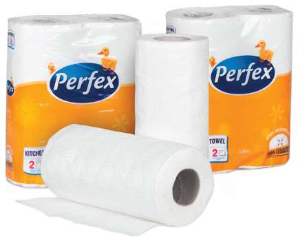 Kuchyňské utěrky Perfex - 2vrstvé, bílé, 2 ks