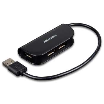 Čtyřportový USB 2.0 - AXAGO HUE-X4B, černý