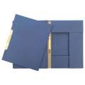 Závěsné papírové rychlovazače s klopami HIT Office - A4, modré, 50 ks