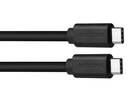 Datový a nabíjecí kabel AVACOM USB Type-C - USB Type-C, 100cm, černý