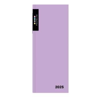 Diář měsíční kapesní PVC Pastelini - fialová 2024