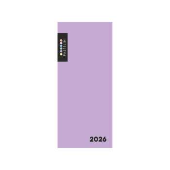 Diář měsíční kapesní PVC Pastelini - fialový 2026