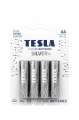 Alkalické baterie Tesla SILVER+ - 1,5V, LR6, typ AA, 4 ks