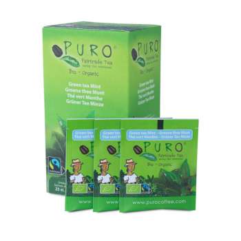 Zelený čaj Puro - máta, Fairtrade, Bio, 25x 1,5 g