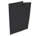 Prešpánové desky s gumičkou bez chlopní HIT Office - A4, černé, 20 ks