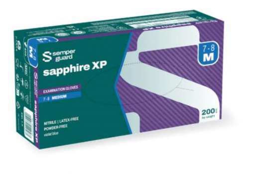 Rukavice SEMPERGUARD sapphire XP - nepudr, vel. 7