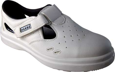 Kožené pracovní sandály PANDA SANDAL WHITE - vel. 42