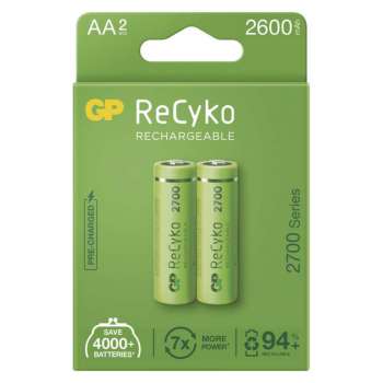 Nabíjecí baterie GP ReCyko - AA, HR6, 2 600 mAh, 2 ks