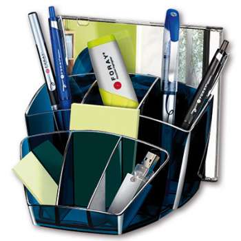 Stolní organizér Office Depot Midnight Blue - plastový, transparentní tmavě modrý