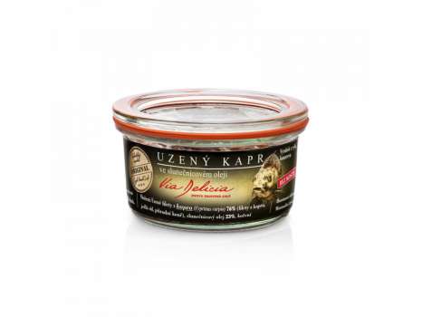 Uzený kapr ve slunečnicovém oleji, 130 g
