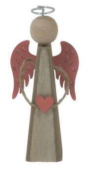 Anděl s růžovými křídly - 16,2cm