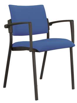 Konferenční židle Kubic s područkami - modrá