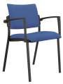 Konferenční židle Kubic s područkami - modrá