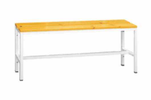 Svařovaná lavice - 120 cm, světle šedá/smrk