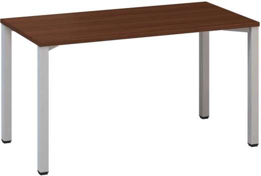 Psací stůl Alfa 200 - 140 x 70 cm, ořech/stříbrný