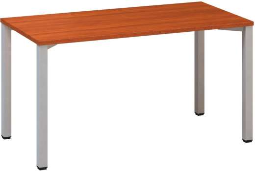 Psací stůl Alfa 200 - 140 x 70 cm, třešeň/stříbrný