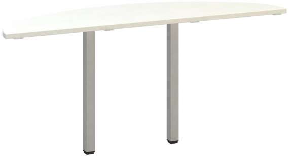 Přídavný stůl Alfa 200 - 162,5 cm, bílý/stříbrný