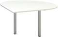 Přídavný stůl Alfa 200 - levý, 120 cm, bílý/stříbrný