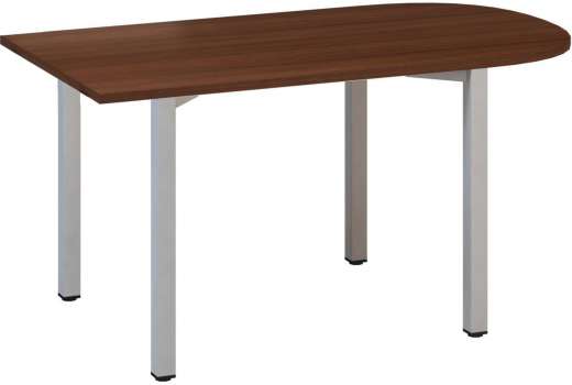 Přídavný stůl konferenční Alfa 200 - 80 x 150 cm, ořech/stříbrný