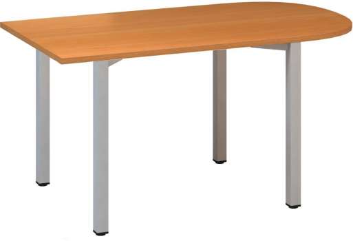 Přídavný stůl konferenční Alfa 200 - 80 x 150 cm, třešeň/stříbrný